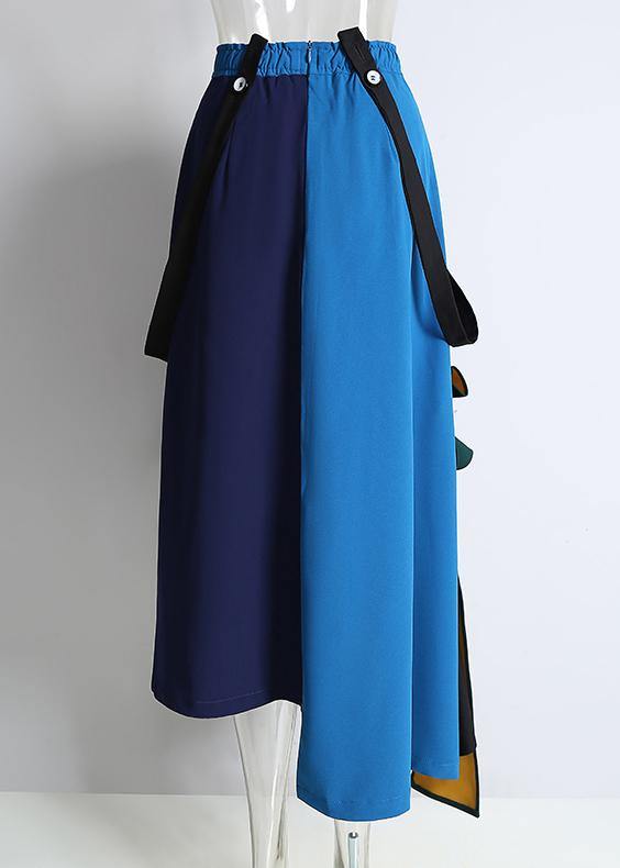 2021 Fashion A-Line Multicolor Patchwork Ruffle Ladies Casual Irregular Skirt